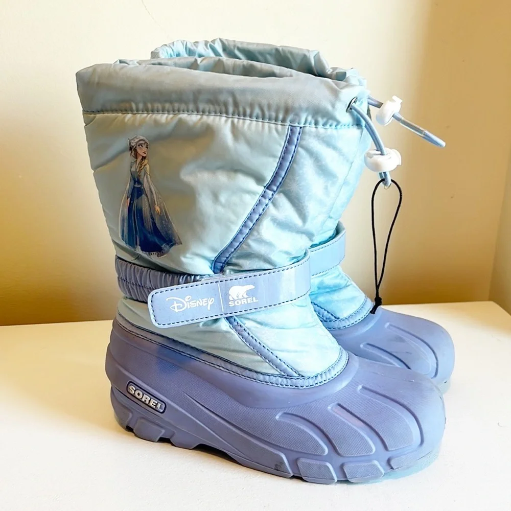 Sorel x Disney Flurry Frozen 2 Elsa Girls Snow Boots Size 3